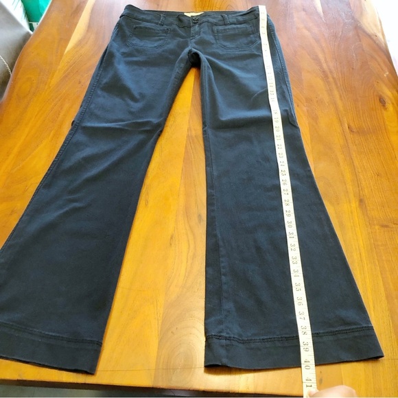 SUNSET SURF CO Y2K Boot Cut Fit Flared Low Rise Funky Navy Low Rise Pants Jeans - Picture 9 of 15